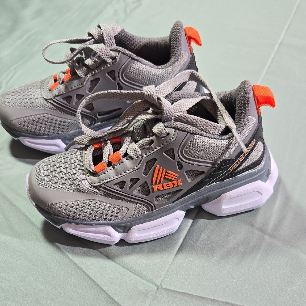 RBX Kids Sneakers in Gray and Orange Boys 11